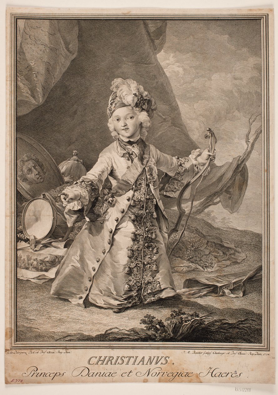 Christian VII jako dítě od Johan Martin Preisler