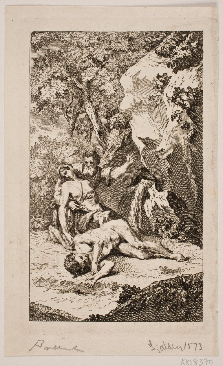 Ilustrace pro Salomona Gessnera "Smrt Abel", 1764 od Johan Martin Preisler