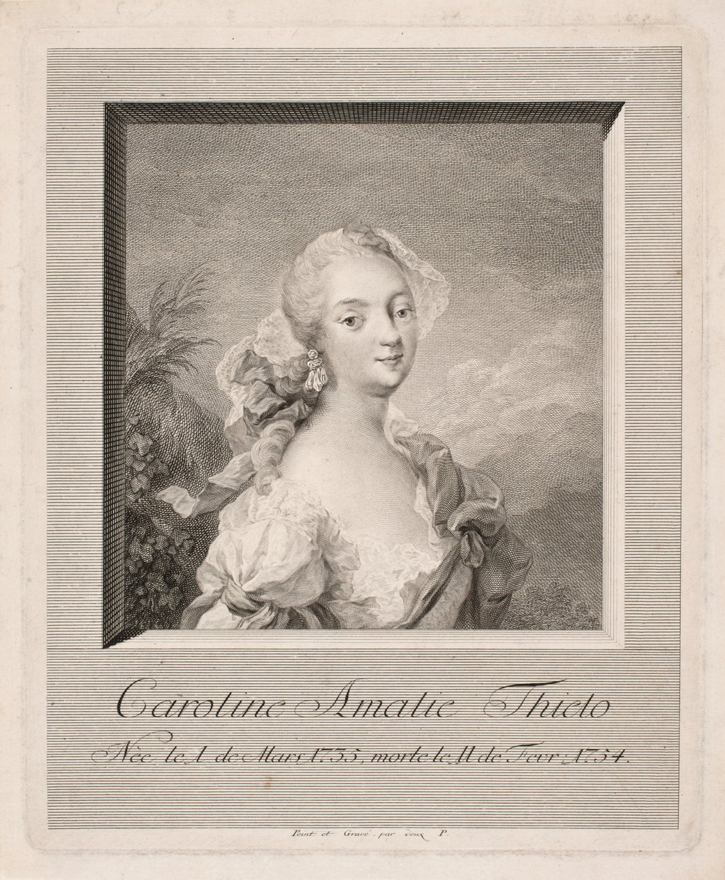 Herečka Caroline Amalie Thielo od Johan Martin Preisler