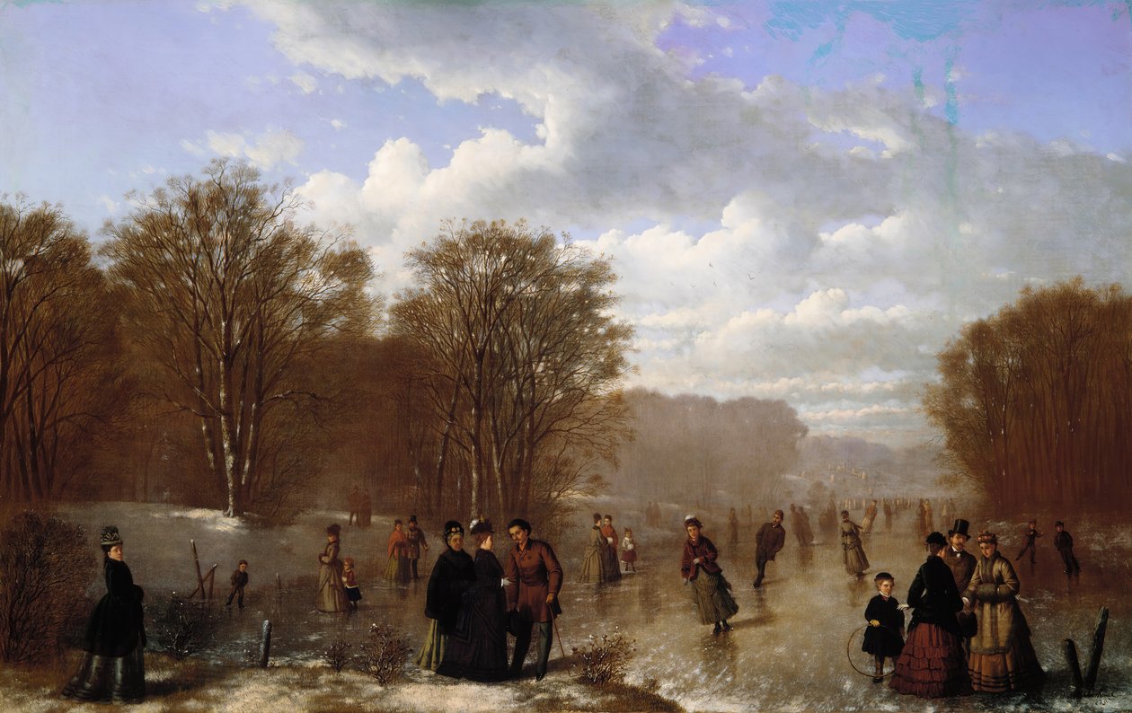 Bruslení na Wissahickon, 1875. od Johan Mengels Culverhouse