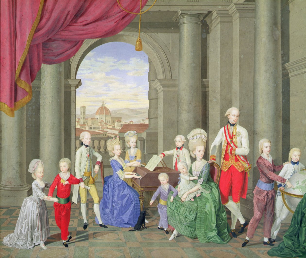 Rodina Petra Leopolda, velkovévody toskánského (1747-92), později Leopolda II., císaře Svaté říše římské, cca 1782 od Johan Moll