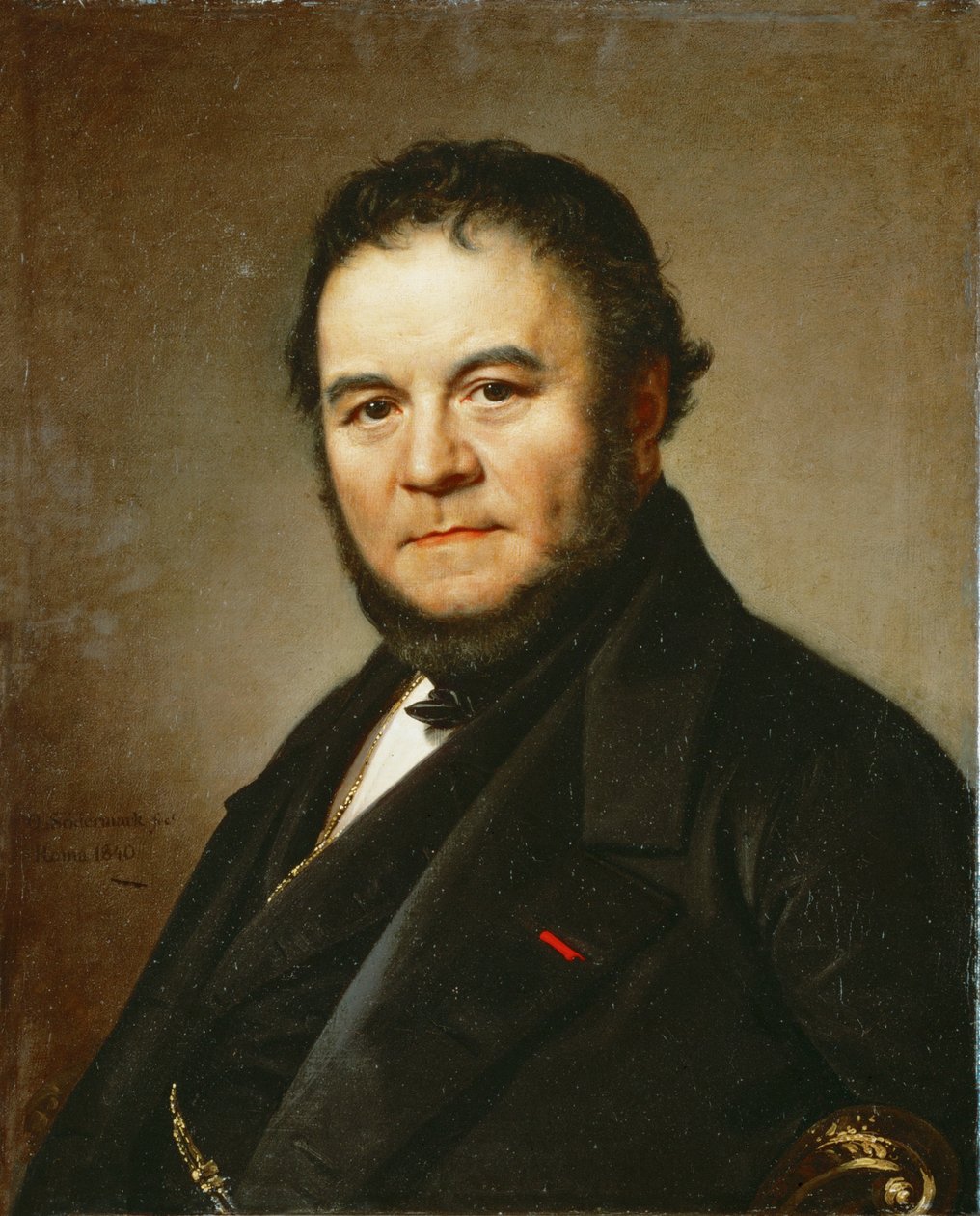 Básník Henri Beyle, zvaný Stendhal, autor románů Le Rouge et le Noir a La Chartreuse de Parme... (malba na plátně) od Johan Olaf Sodermark