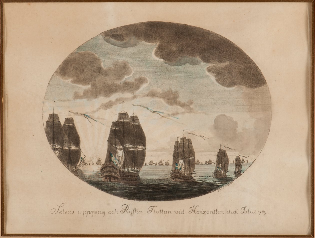 Námořní bitva o Öland dne 26. července 1789, c. 1790. od Johan Petter Cumelin