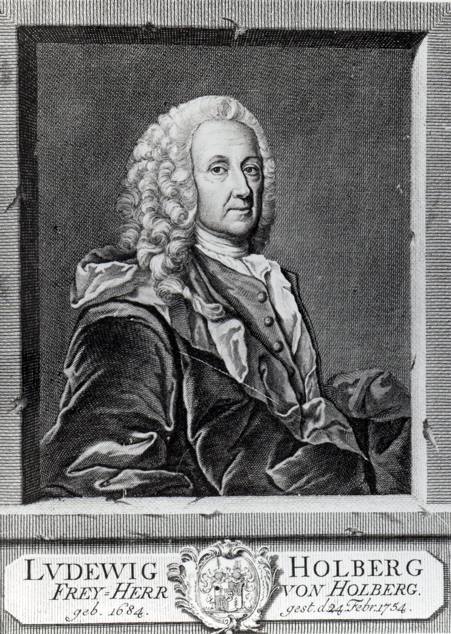 Ludvig Holberg, vyrytý Johannem Martinem Bernigerothem, 1757 od Johan Roselius