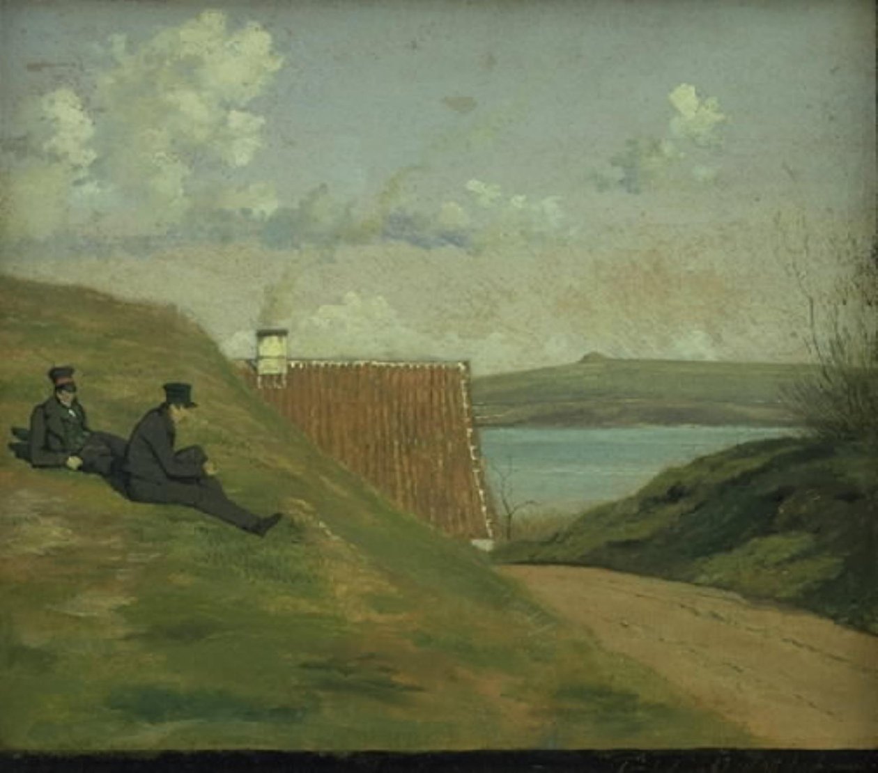 Sunken Road poblíž Frederiksværk od Johan Thomas Lundbye