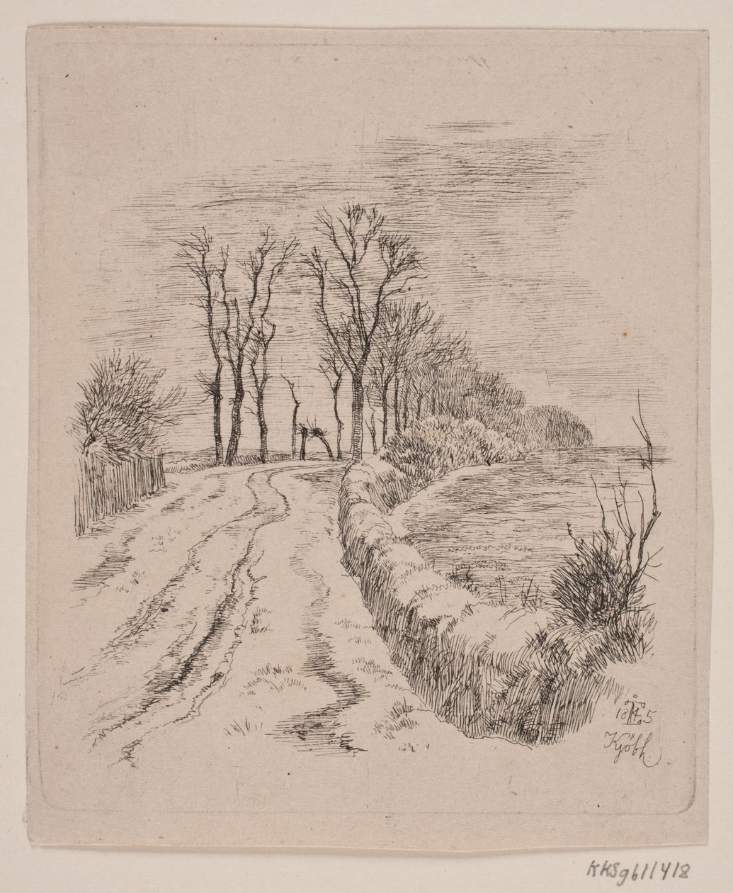 Allé od Vallø od Johan Thomas Lundbye