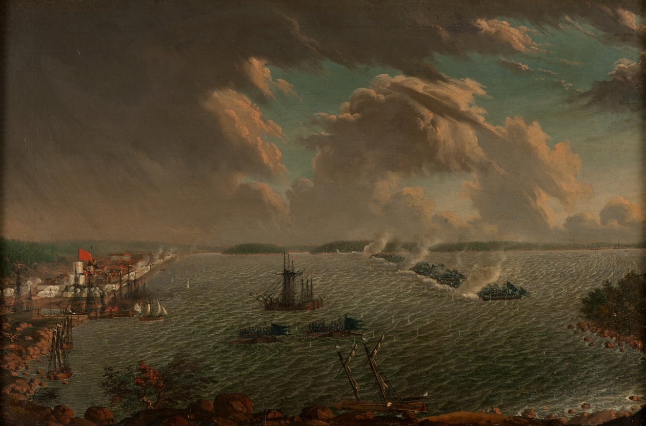 Bitva u Fredrikshamnu v květnu 1790, 1791. od Johan Tietrich Schoultz