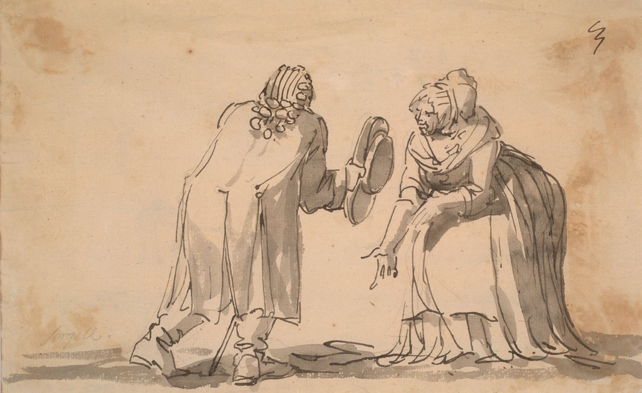Pozdrav, karikatura od Johan Tobias Sergel