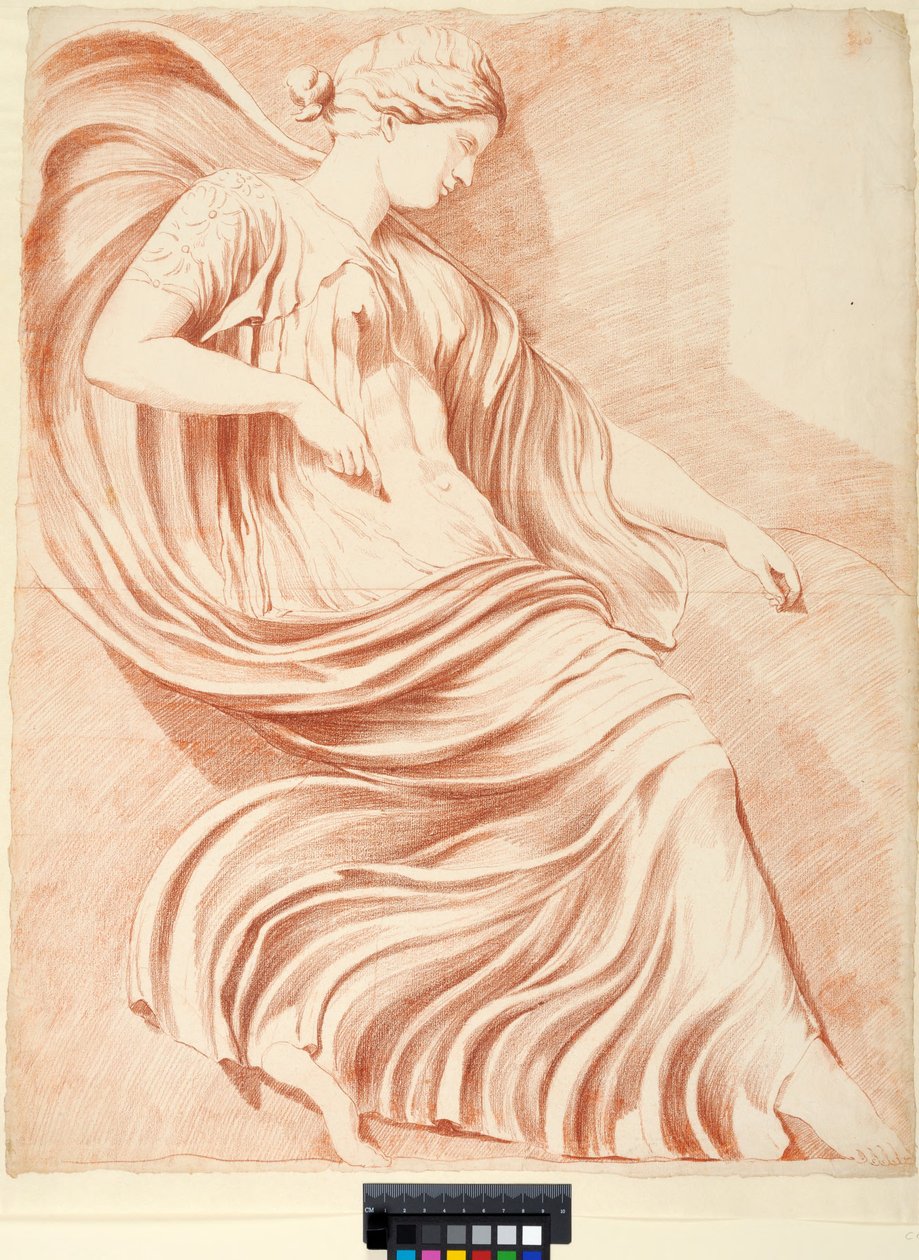 Akademiezeichnung. Relief aus dem Vatikanischen Belvedere-Hof od Johan Tobias Sergel