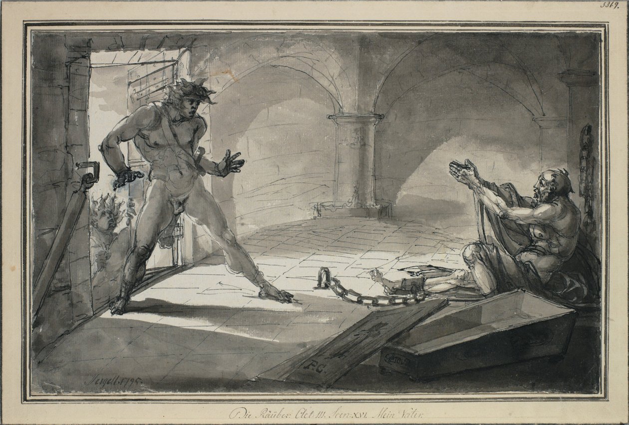 Loupežníci, dějství III, scéna XVI. Můj otec od Johan Tobias Sergel