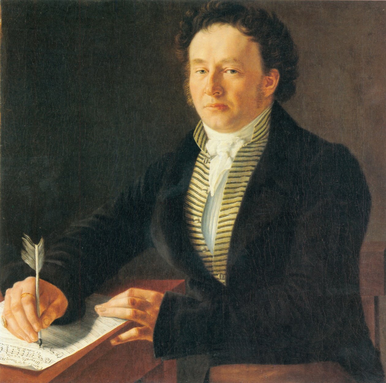 Portrét skladatele Ludwiga (Louise) Spohra v Kasselu v roce 1824 od Johann August Nahl the Younger