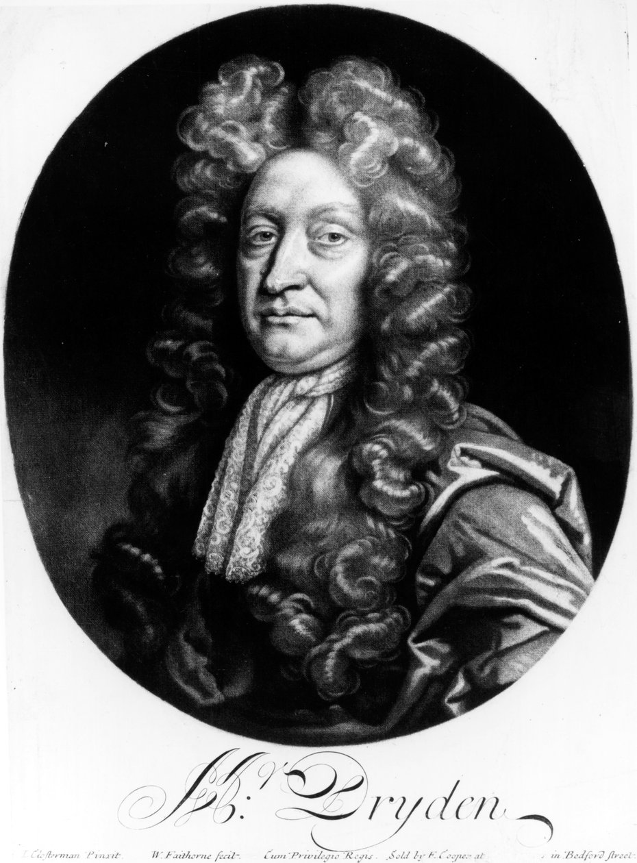 John Dryden (1631-1700) vyryl William Faithorne (1616-91) od Johann Closterman