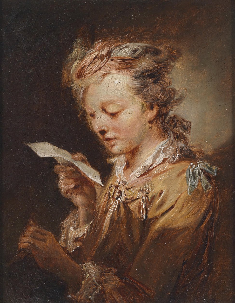 Portrét mladého muže, který čte od Johann Conrad Seekatz
