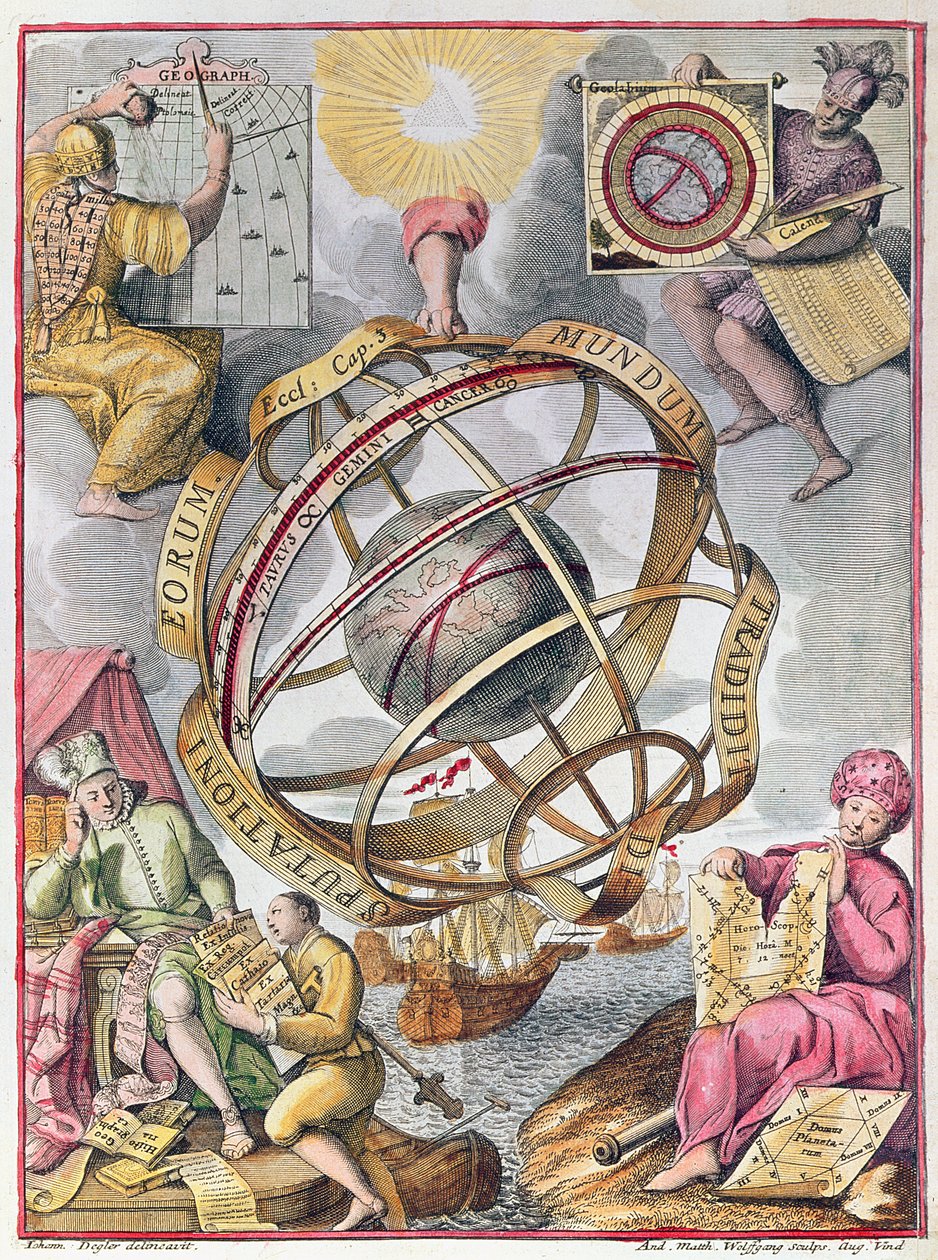 Astronomické barevné rytí od Johann Degler