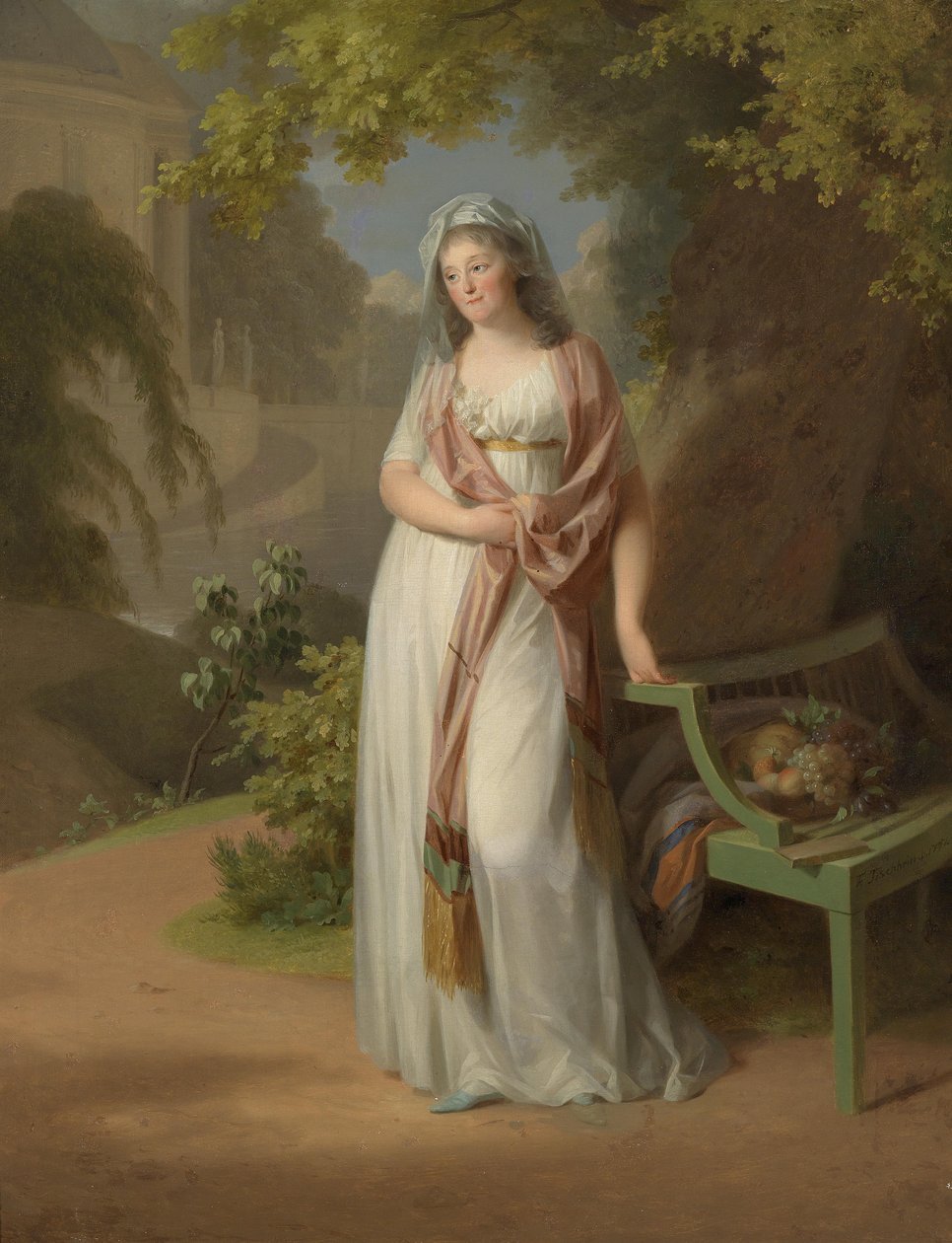 Portrét Luise von Anhalt-Dessau (1750-1811) od Johann Friedrich August Tischbein