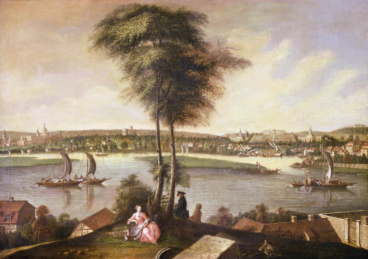 Pohled na park Sanssouci z Brauhausbergu, 1772 od Johann Friedrich Meyer