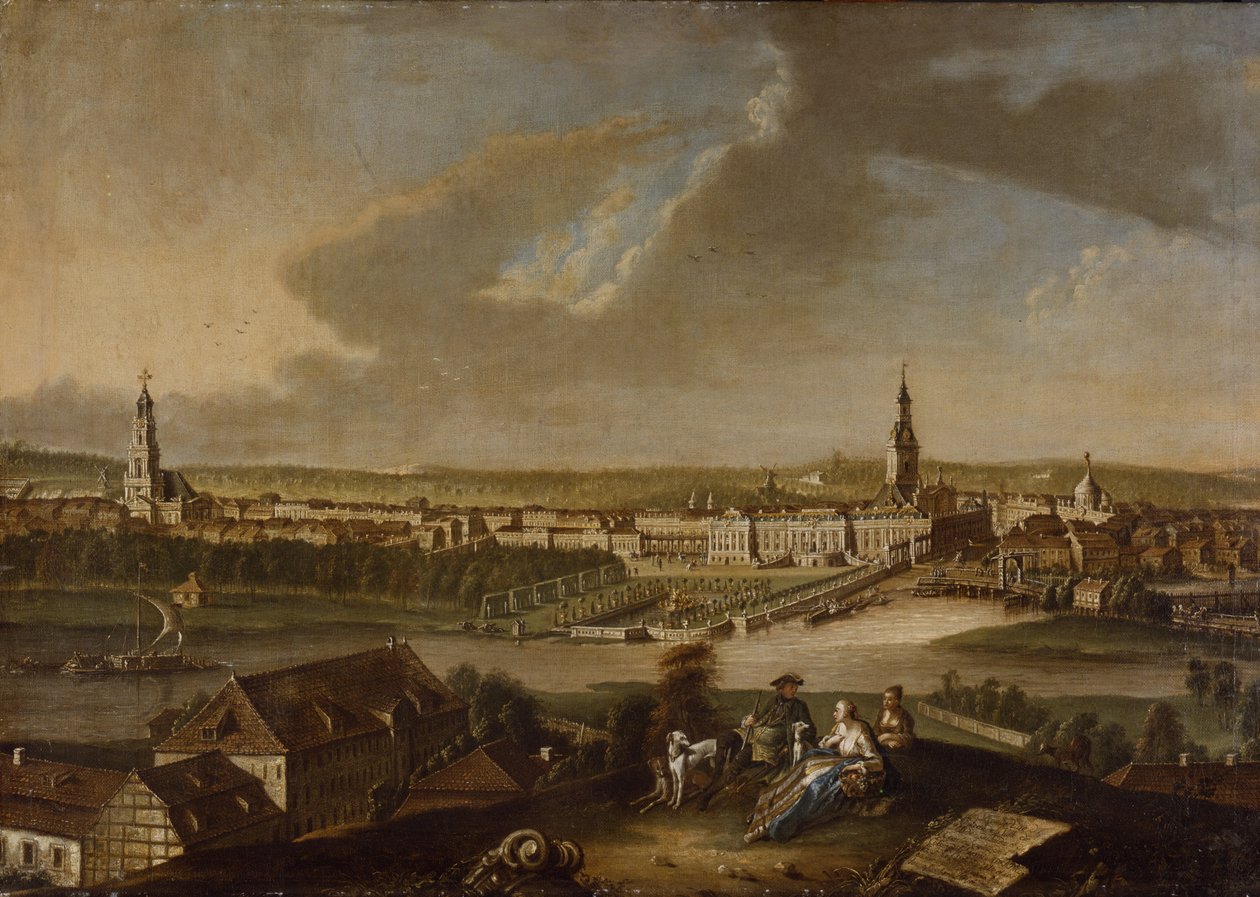 Pohled na Postupim z Brauhausbergu, 1772 od Johann Friedrich Meyer