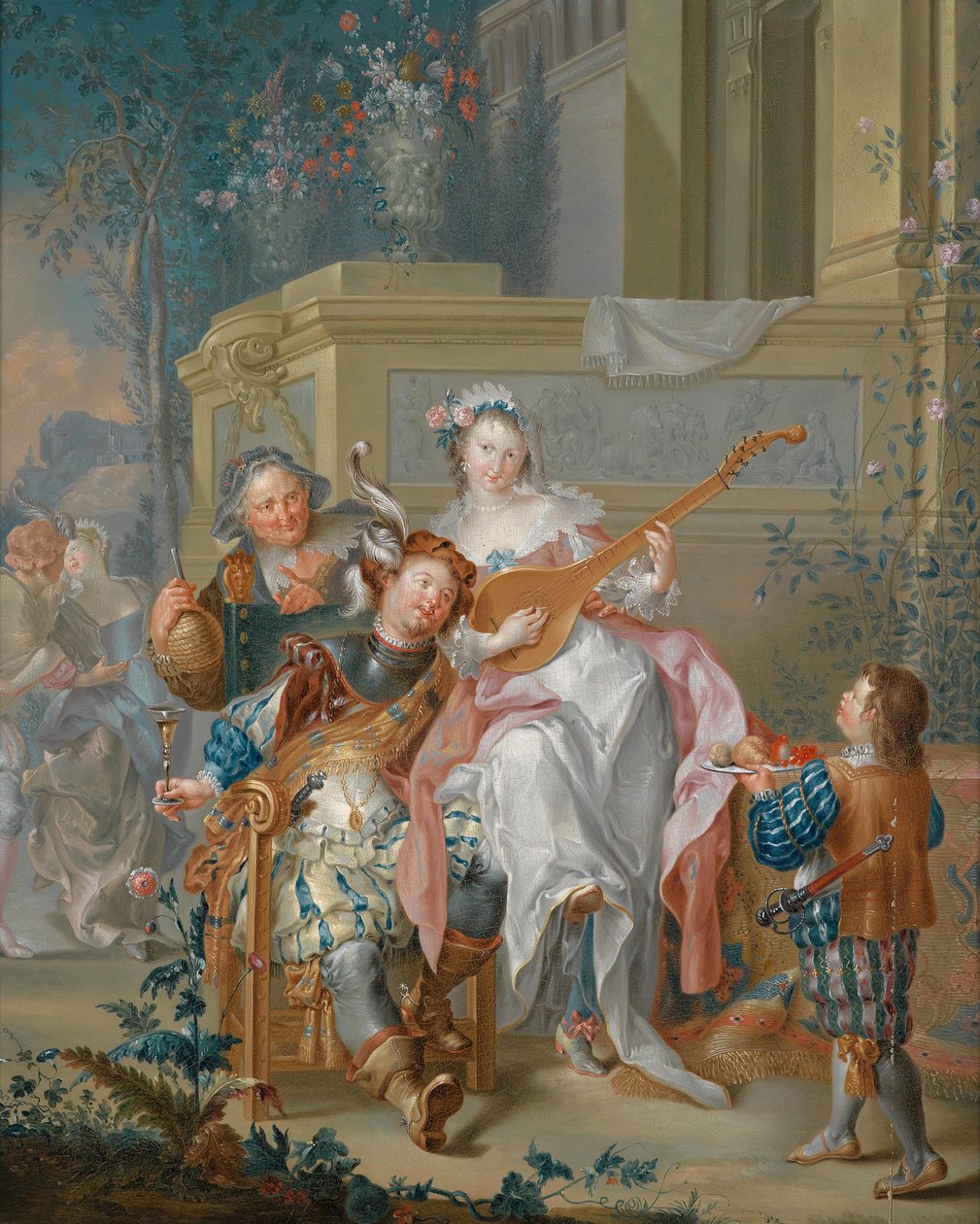 Venkovní hudební společnost od Johann Georg Platzer