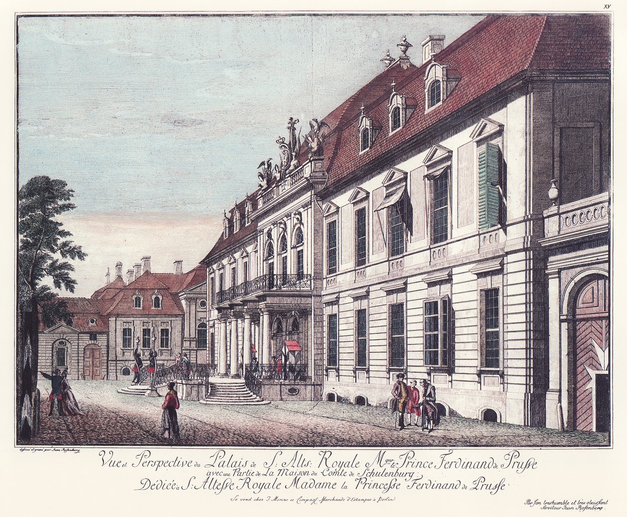 Pohled na Ordenspalais na Wilhelmplatz, Starý Berlín od Johann Georg Rosenberg