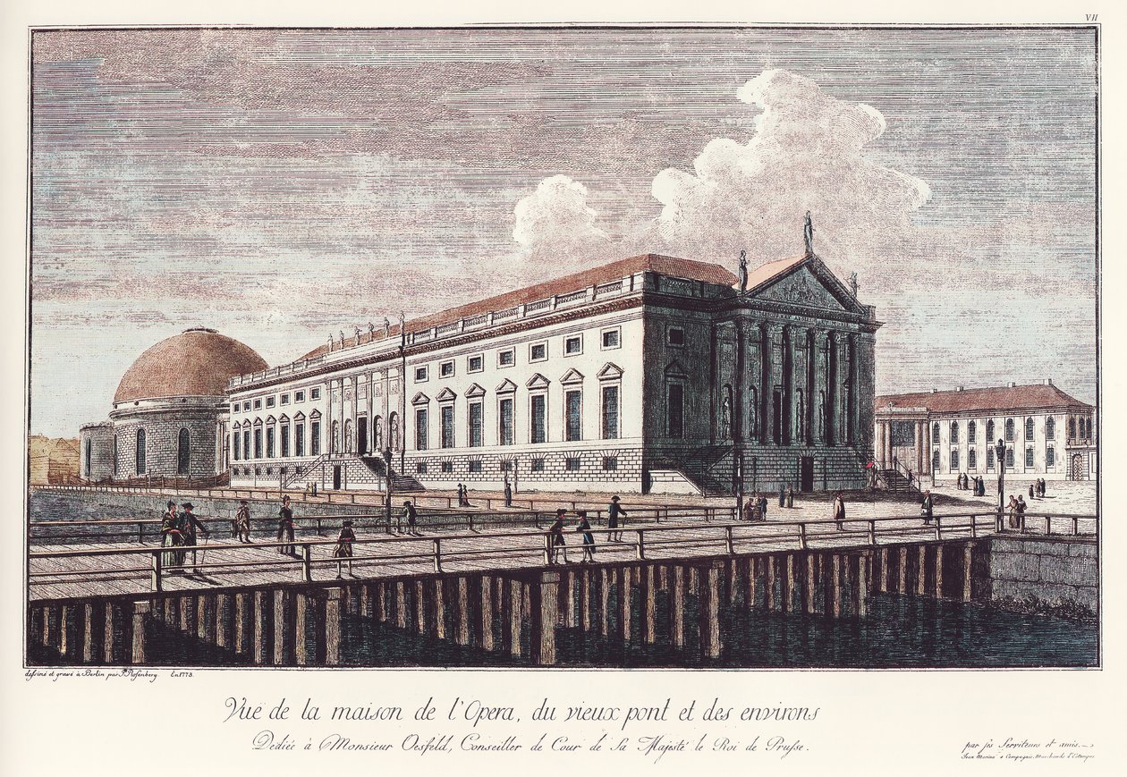Královská opera v Berlíně, nyní Státní opera Unter den Linden, v roce 1773. od Johann Georg Rosenberg