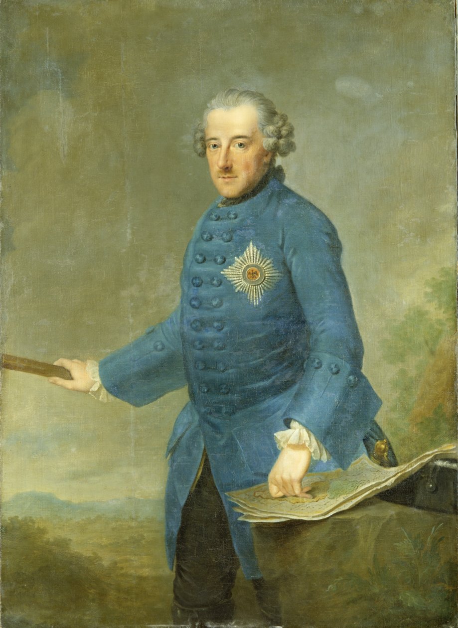 Fridrich II. Veliký z Pruska, kolem roku 1770 od Johann Georg Ziesenis