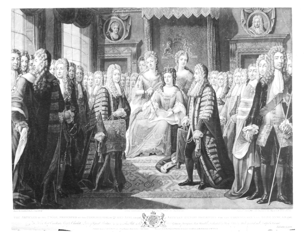 Články Unie předložené komisaři královně Anně, 1706, deska 12 z 