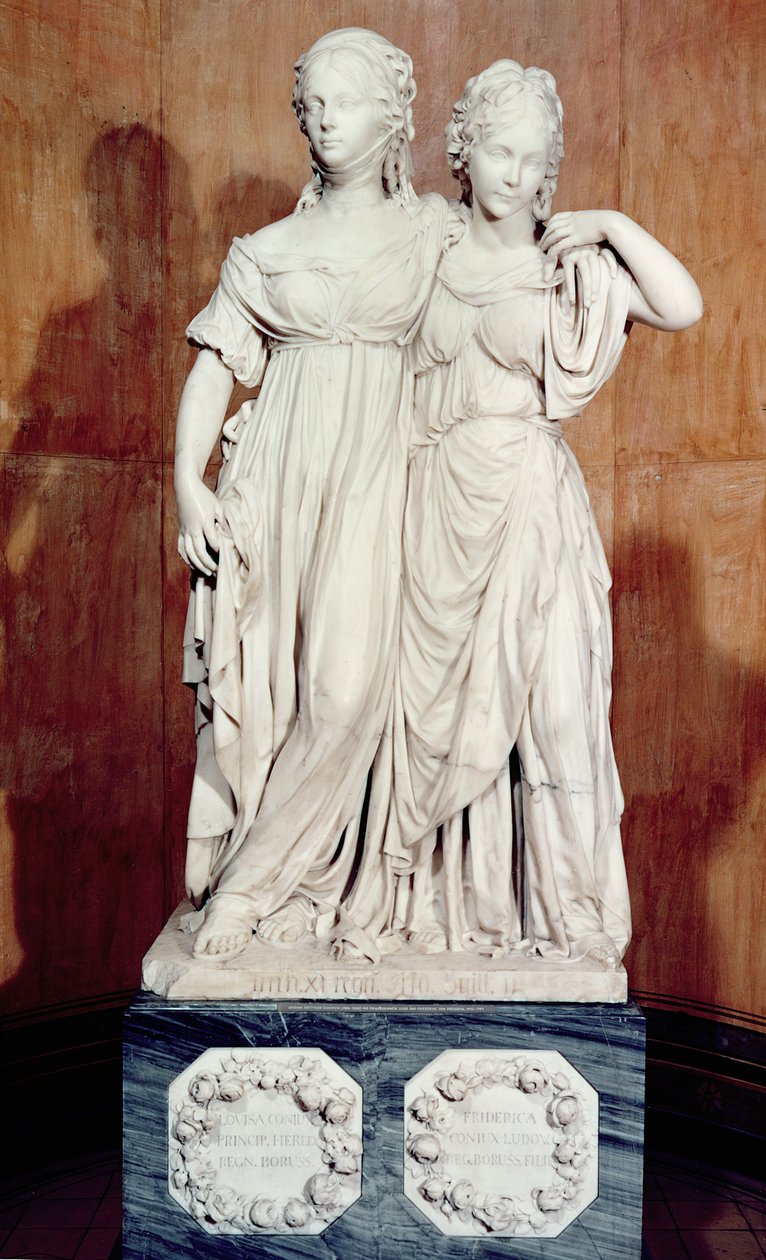 Dvojitá socha princezen Louise (1776-1810) a Frederiky (1778-1841) z Pruska, 1795 (mramor) od Johann Gottfried Schadow