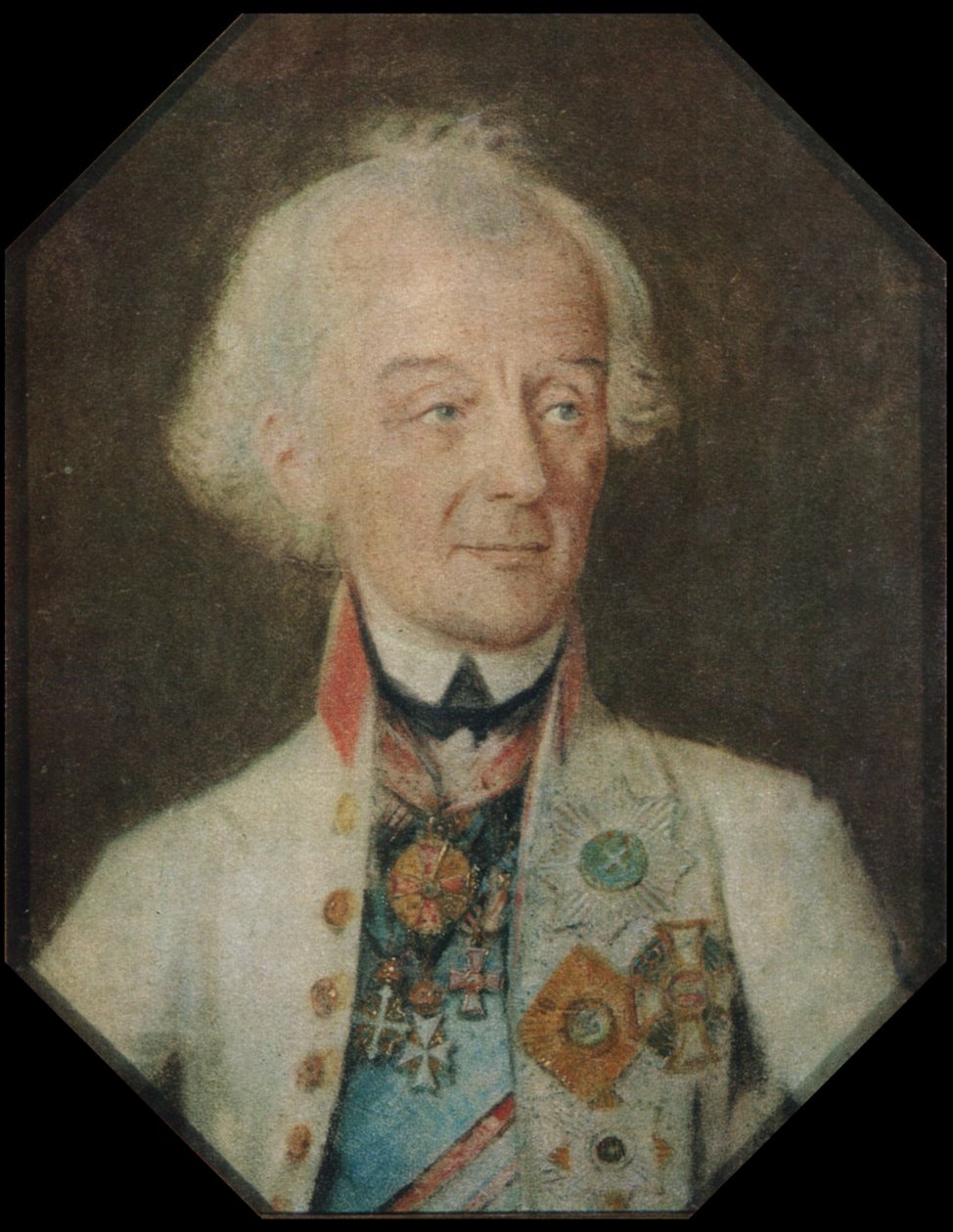 Portrét ruského vojenského velitele Alexandra Suvorova od Johann Heinrich Schmidt