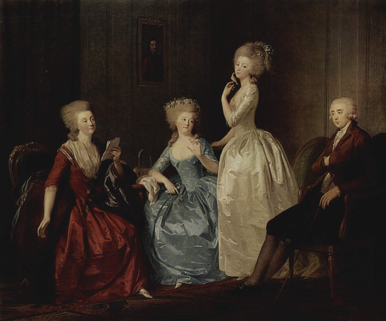 Portrét hraběnky Saltykové a její rodiny od Johann Heinrich Wilhelm Tischbein