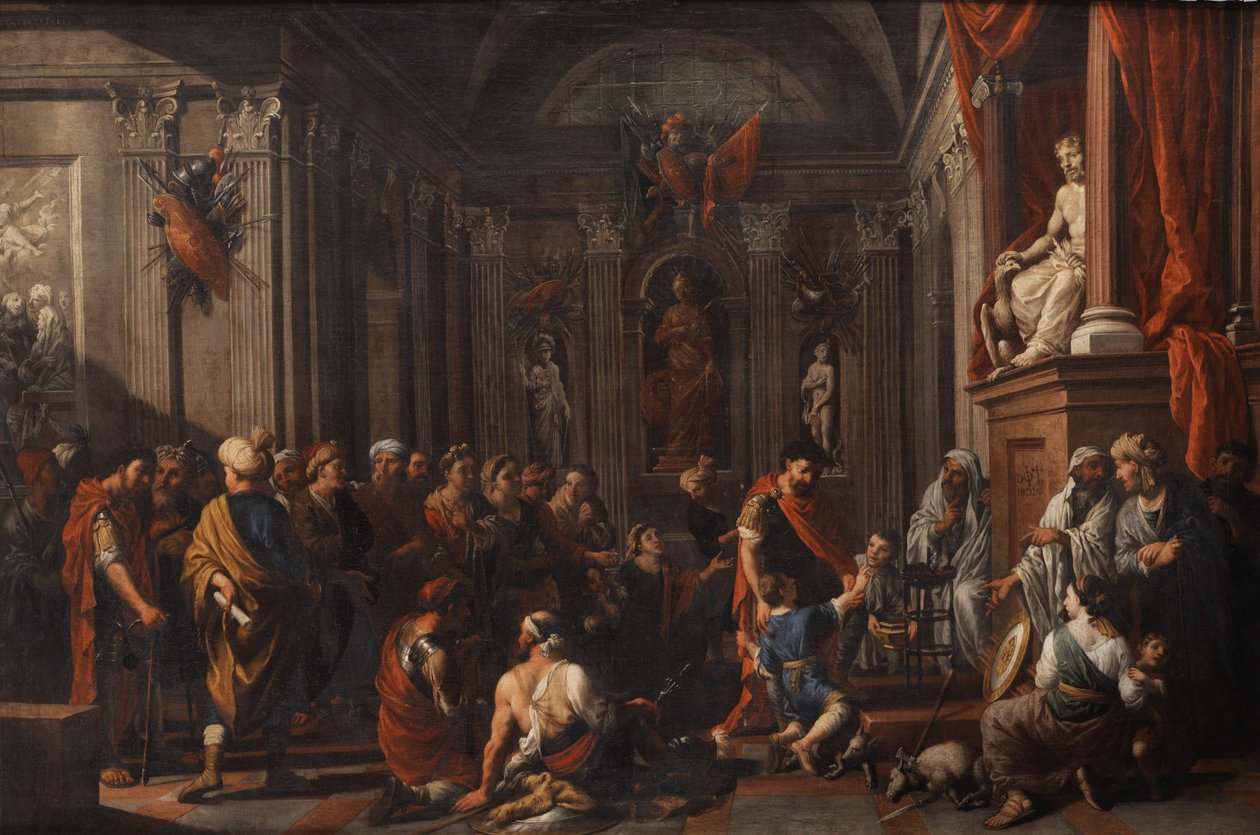Scéna přísahy v Jupiterově chrámu od Johann Heiss