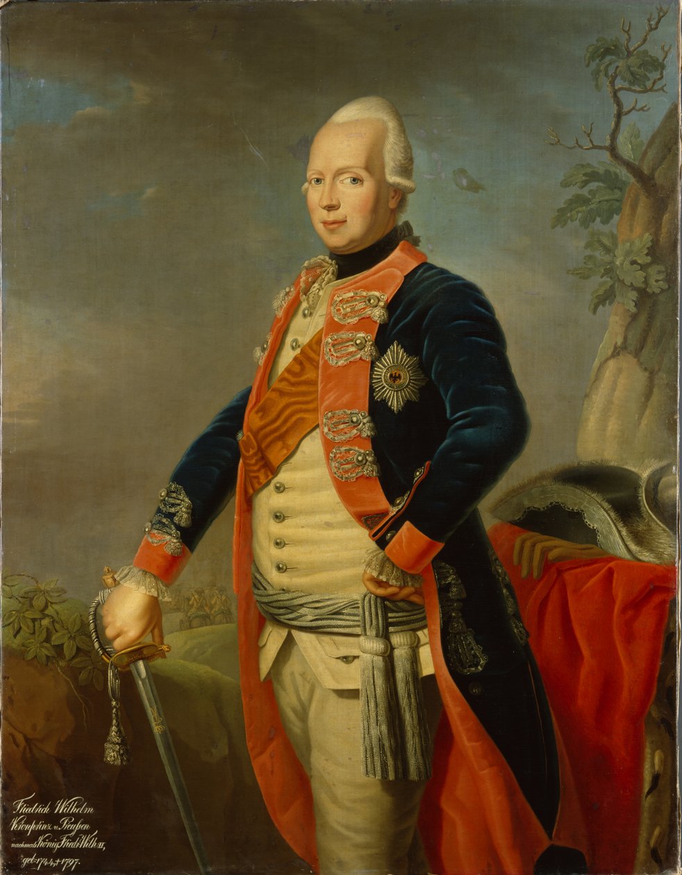 Fridrich Vilém II Pruský, kolem roku 1770 od Johann Jacob Tischbein