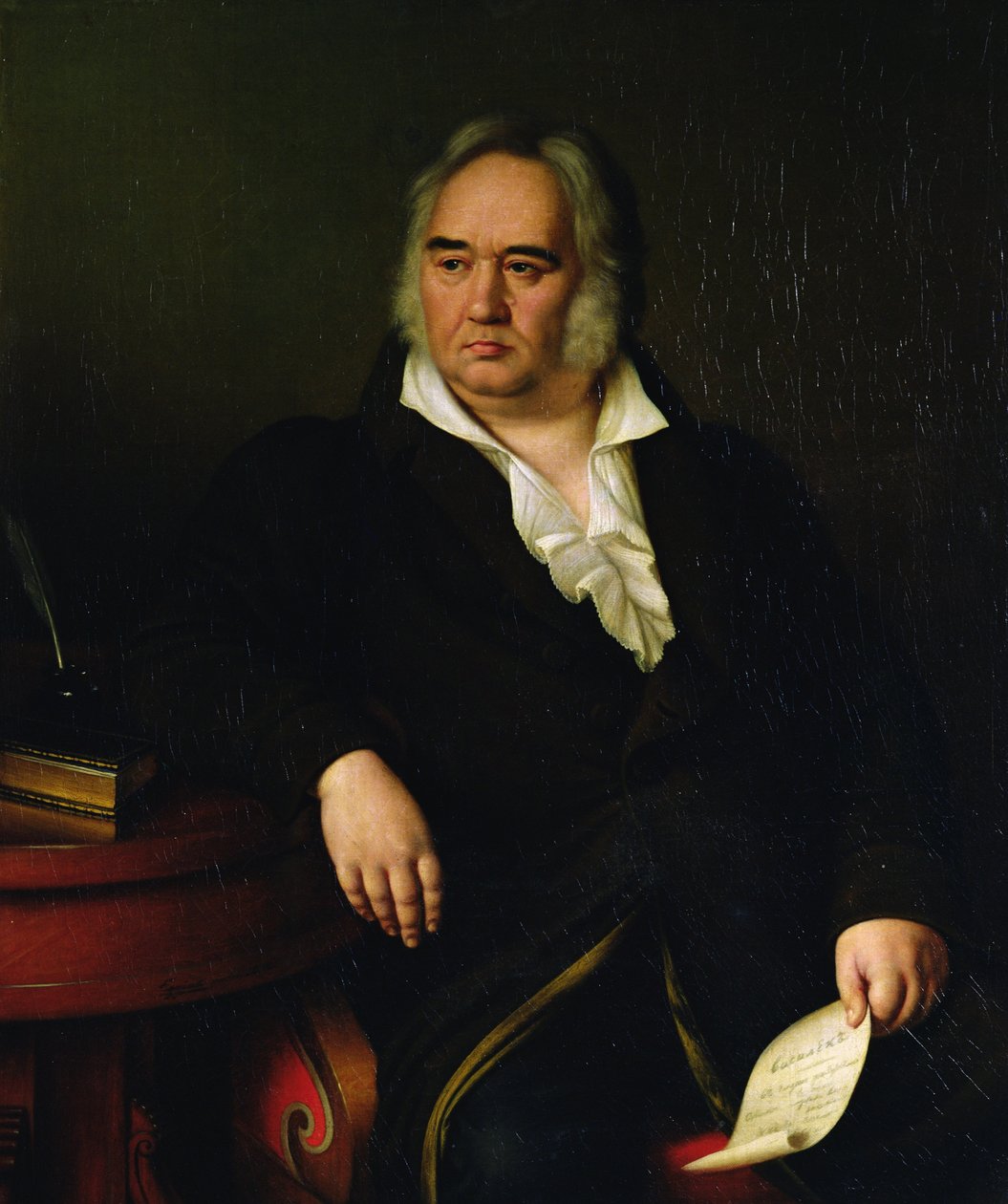 Portrét Ivana A. Krylova, 1832 od Johann Leberecht Eggink