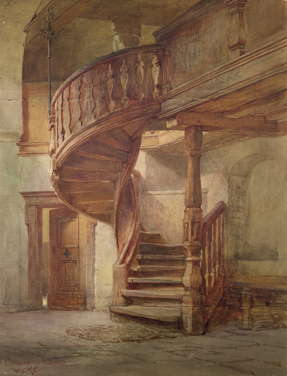 Točité schodiště. Limburg na Lahn od Johann Martin Gensler