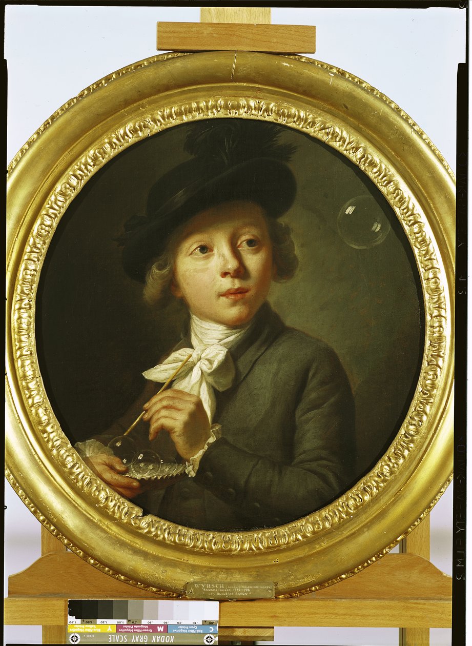 Mýdlové bubliny, 1784 od Johann Melchior Joseph Wyrsch or Wursch
