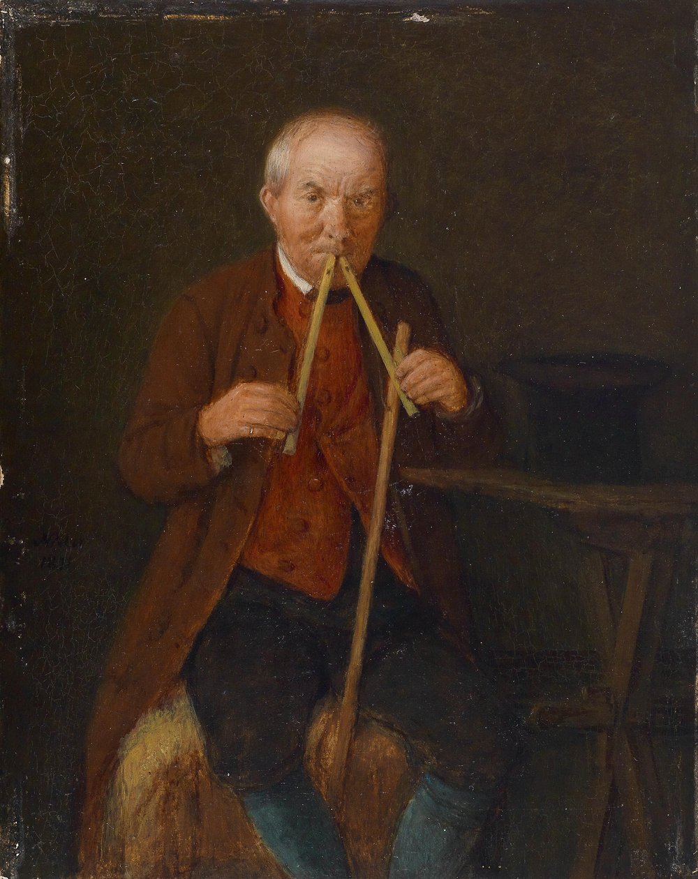 Hráč na flétnu od Johann Michael Neder