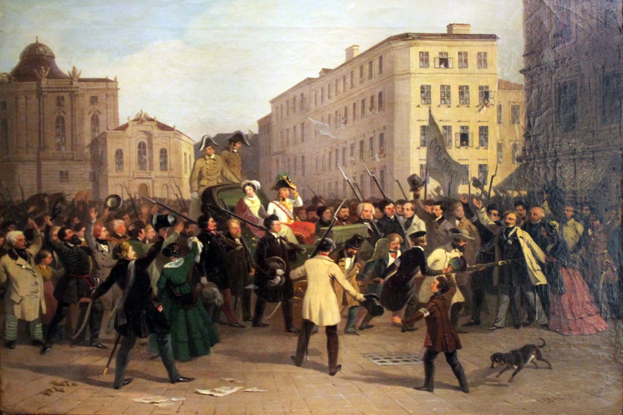 Jízda císaře Ferdinanda, 15. března 1848 od Johann Nepomuk Hofel