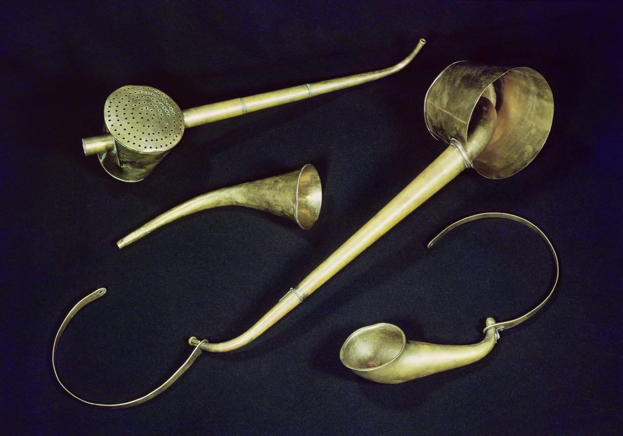 Kornouty akustických nástrojů patřící Ludwigu van Beethovenovi (1770-1827) kolem roku 1813 (měď) od Johann Nepomuk Maelzel or Malzel