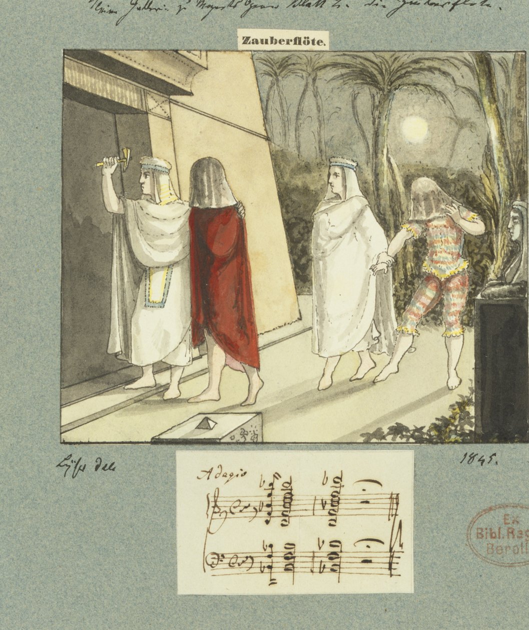 Ilustrace k Mozartově Kouzelné flétně, 1845 od Johann Peter Lyser