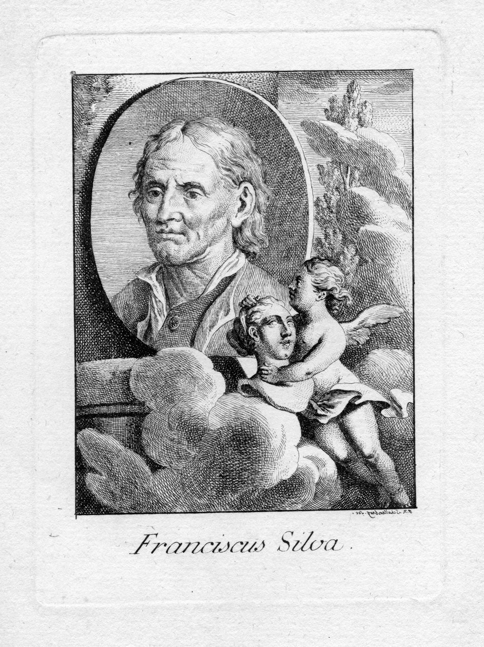 rytý portrét od Johann Rudolf Schellenberg