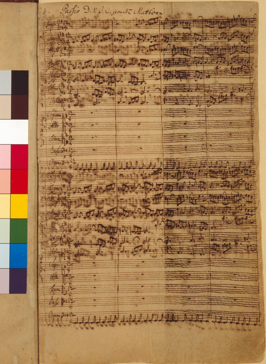 Umučení našeho Pána J.C. podle evangelisty Matthew BWV 244, 1730 (pero na papíře) od Johann Sebastian Bach