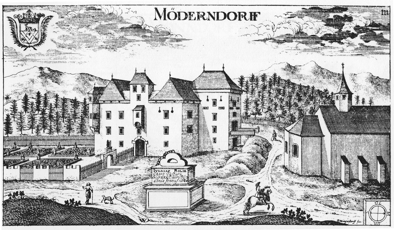 Hrad Möderndorf v Maria Saal od Johann Weikhard von Valvasor