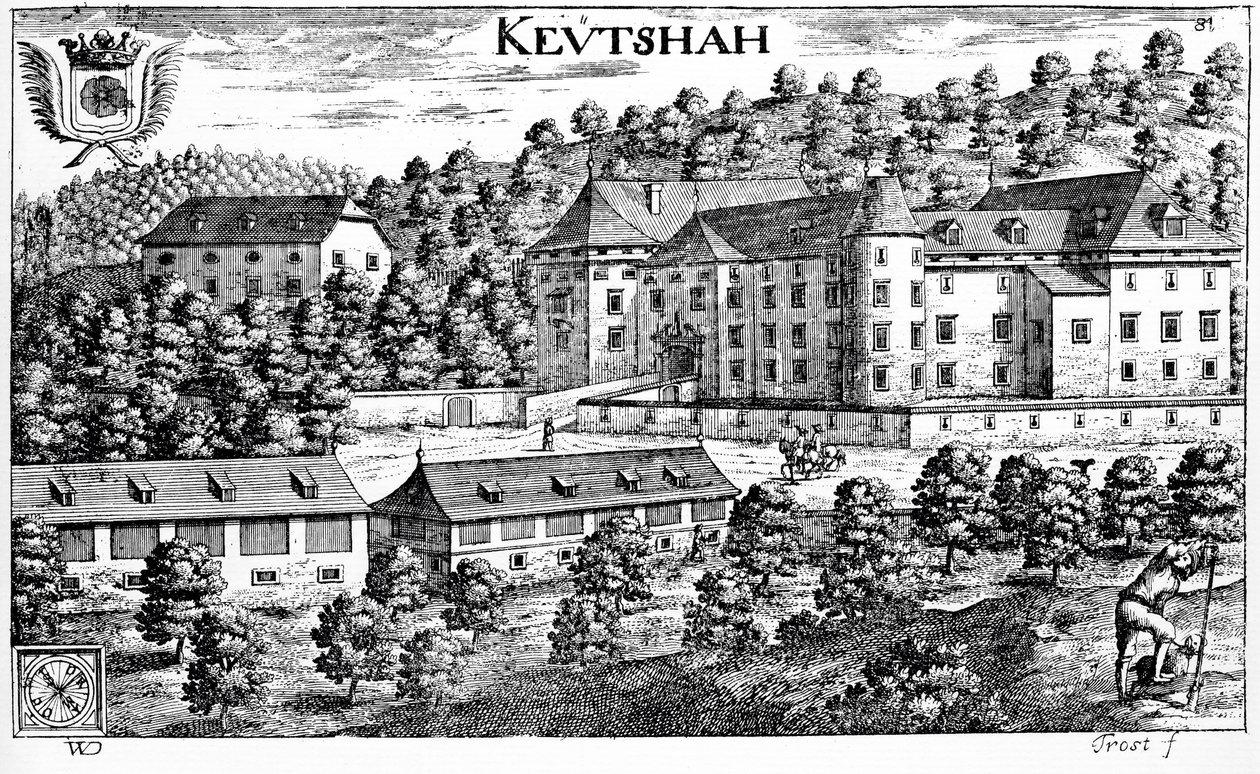 Korutanský hrad Keutschach od Johann Weikhard von Valvasor