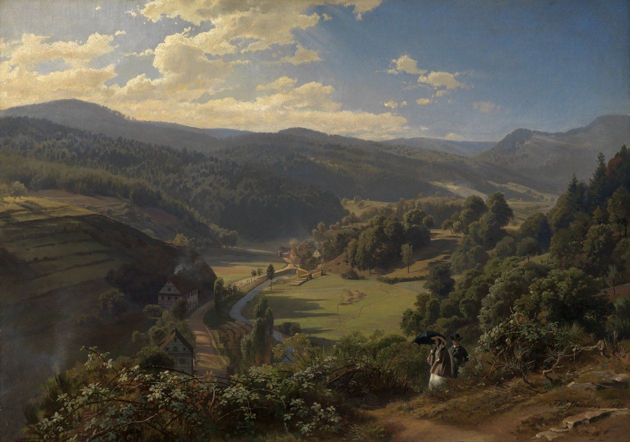 Údolí Geroldsau poblíž Baden-Badenu od Johann Wilhelm Schirmer