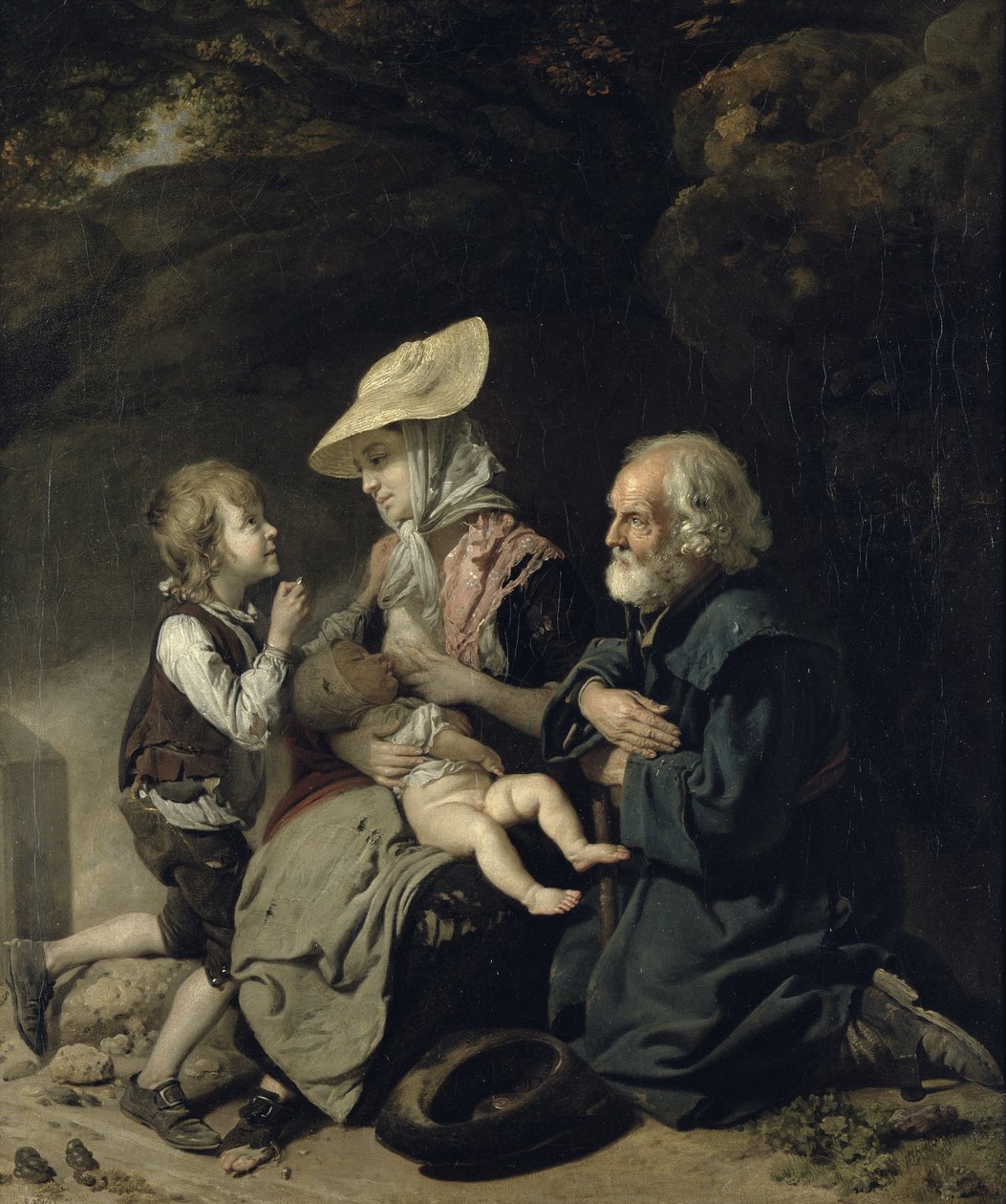 Žebráci na cestě do Stanmore od Johan Joseph Zoffany