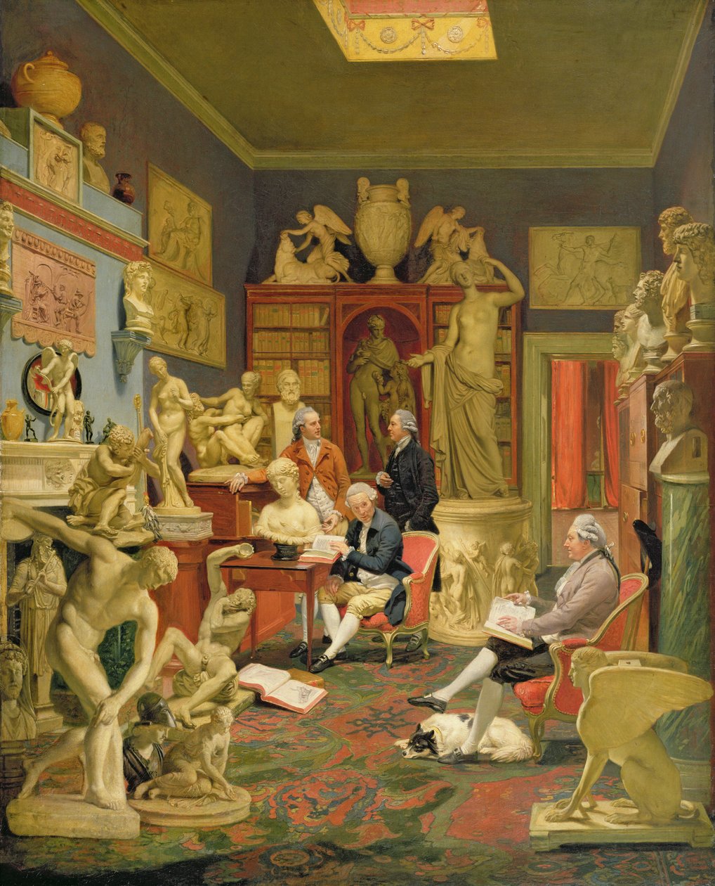 Charles Townley a jeho přátelé v Towneley Gallery, 33 Park Street, Westminster, 1781-83 od Johan Joseph Zoffany