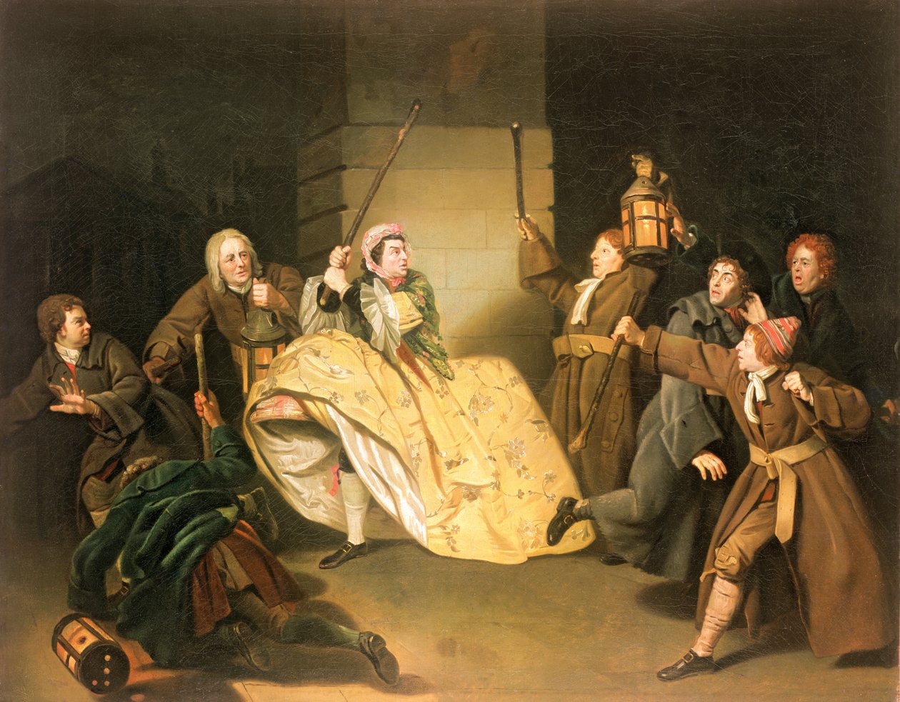 David Garrick jako Sir John Brute ve Vanbrughově Provok