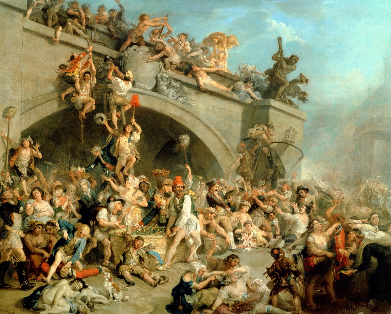 Vyloupení královského vinného sklepa, 10. srpna 1792 od Johan Joseph Zoffany