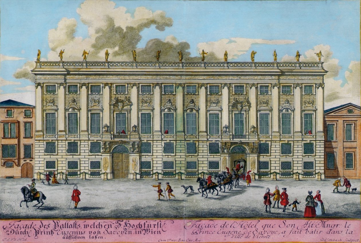 Zimní palác prince Evžena Savojského v Himmelpfortgasse od Johann Adam Delsenbach