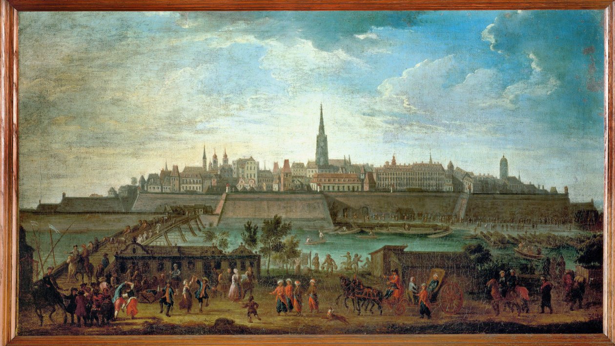 Vídeň z pohledu od Rotenturmské brány... (olej na plátně) od Johann Adam Delsenbach