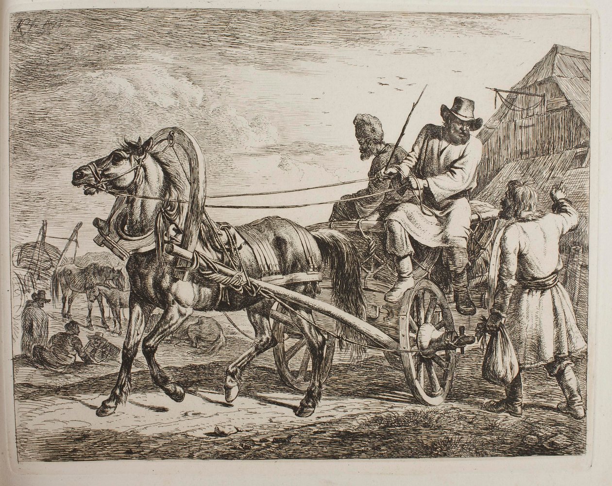 Ruský selský povoz od Johann Adam Klein